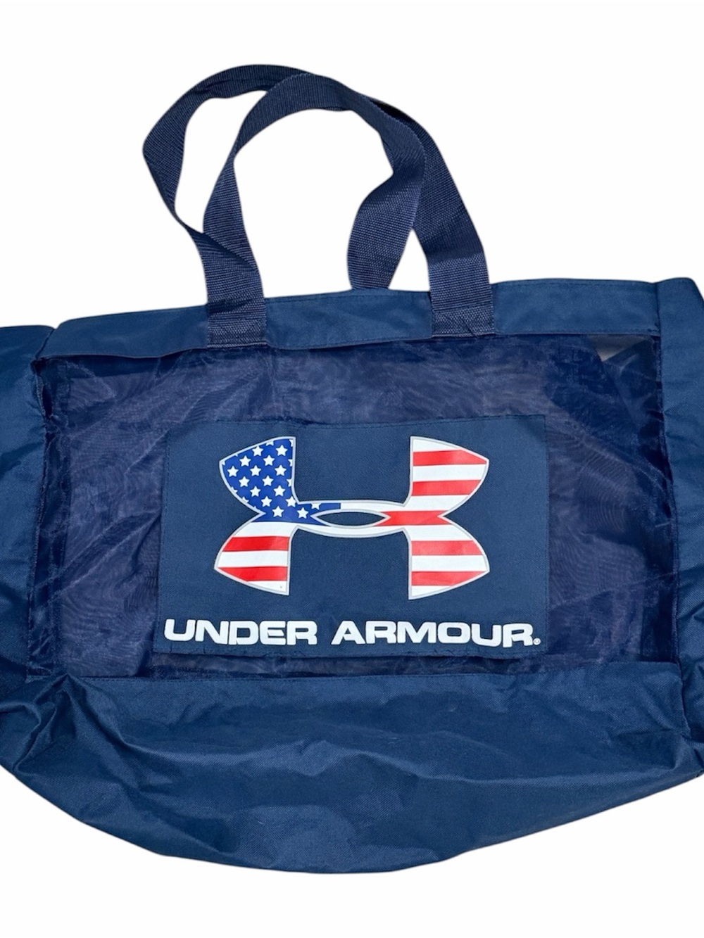 Under Armour Navy Tote with American Flag Logo
